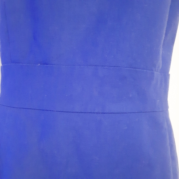 Blue Square Neck Straight Dress Size 14 - Picture 5 of 12